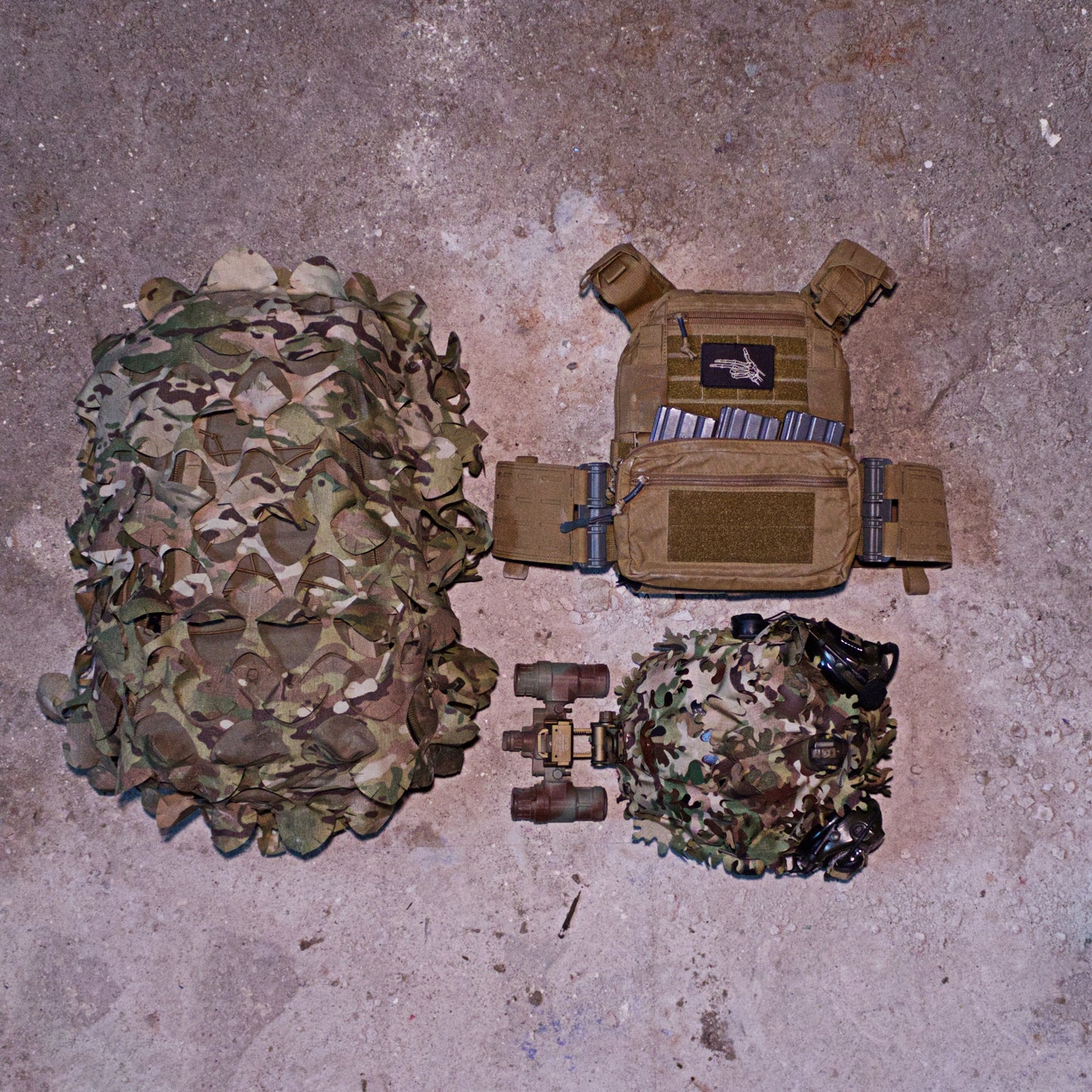 Scrim-Tac Fast Helmet Ghillie Cover - MAPLE 3D Edition Gen 2