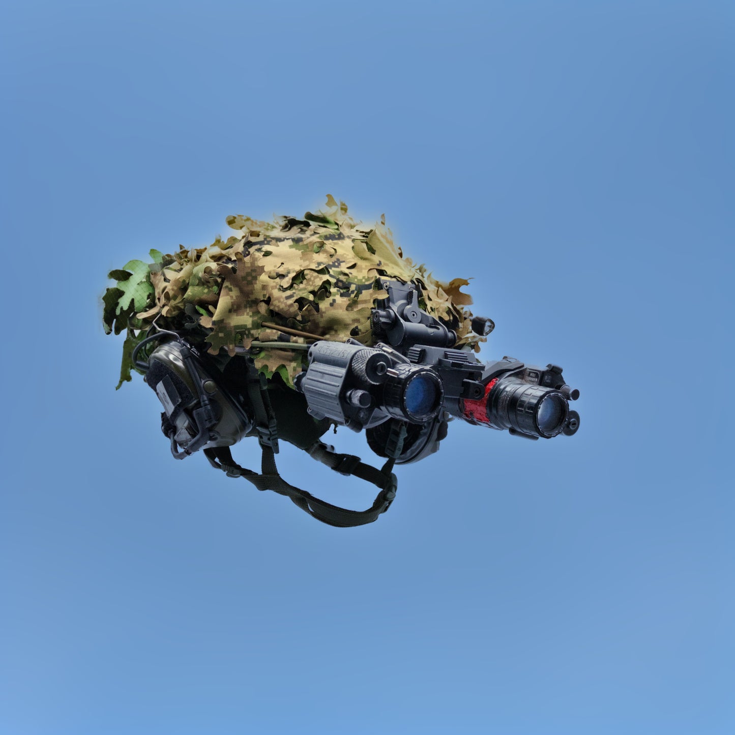 Scrim-Tac Fast Helmet Ghillie Cover - ASH 3D Edition Gen 2 WoodPat/Multipat