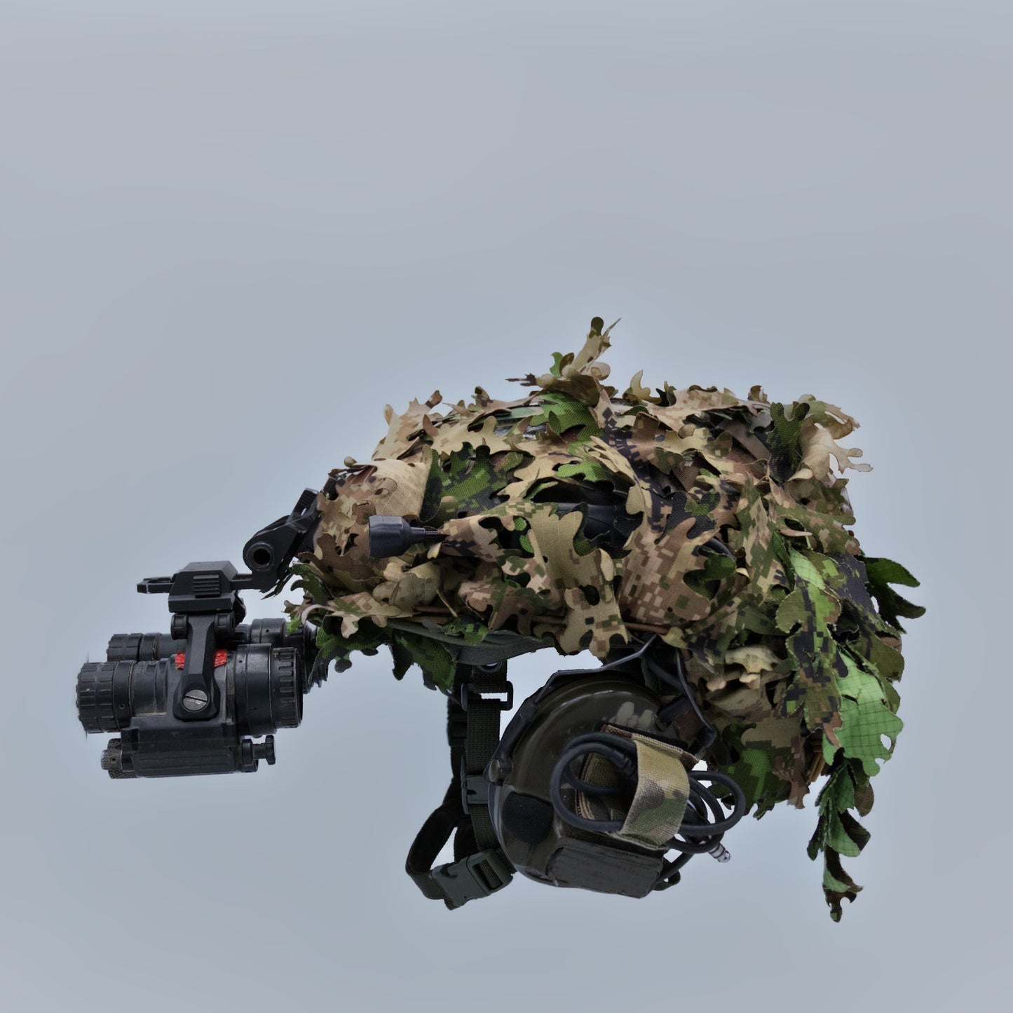 Scrim-Tac Fast Helmet Ghillie Cover - ASH 3D Edition Gen 2 WoodPat/Multipat