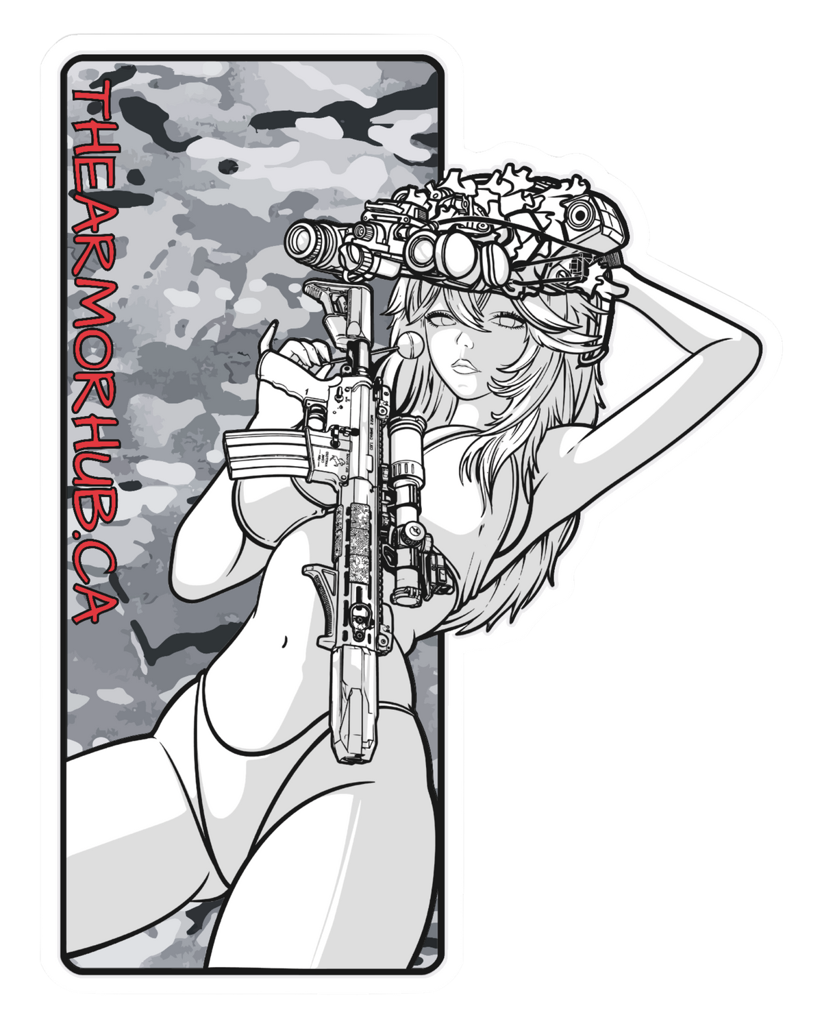 A.H. C8 Laying Cover Sticker