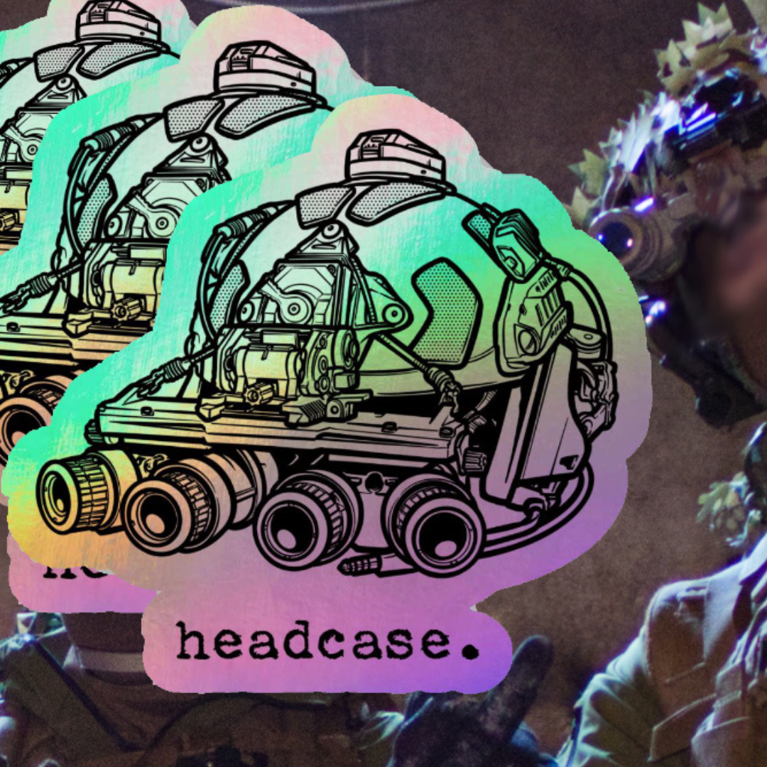 A.H. headcase. Sticker
