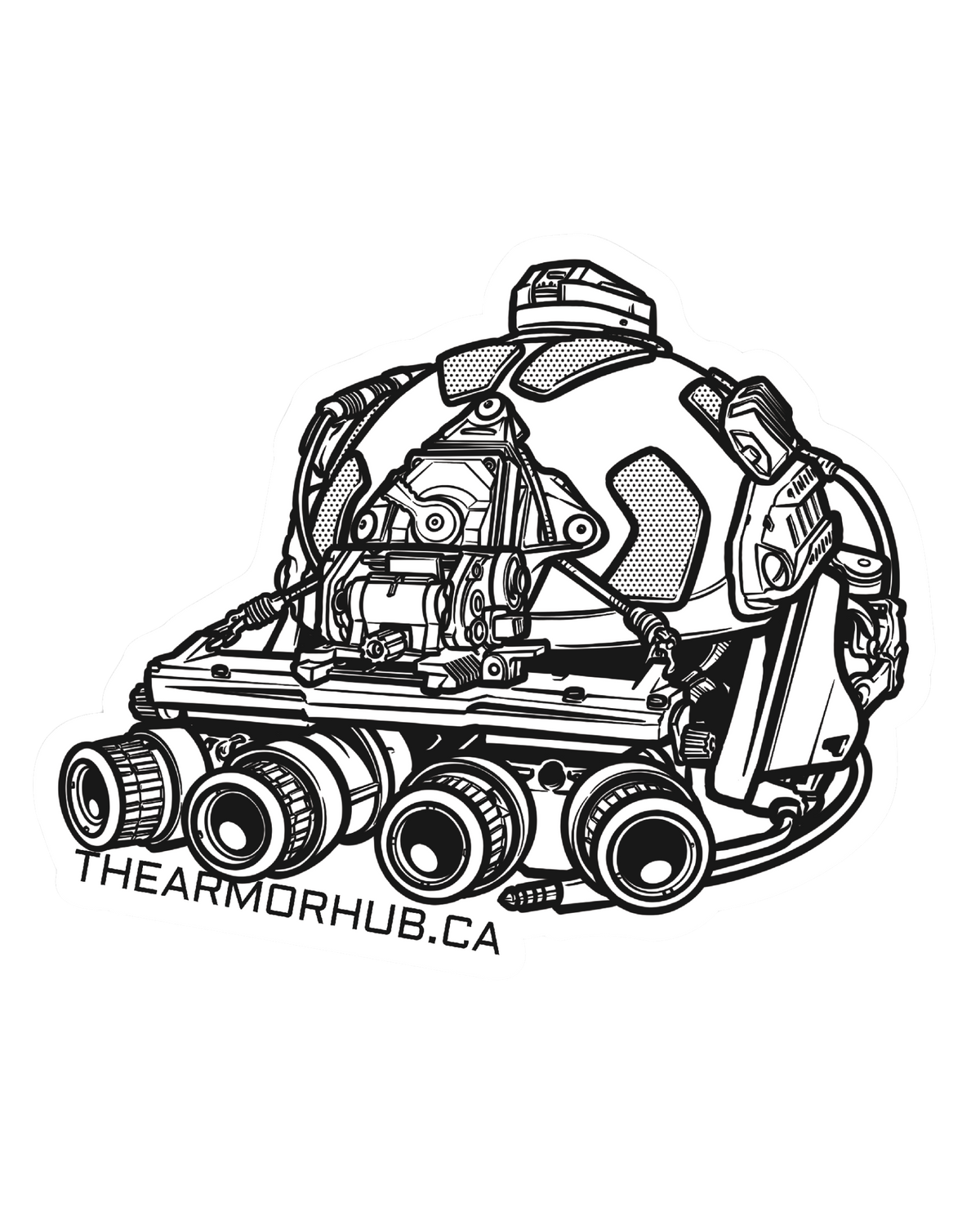 A.H. headcase. Sticker