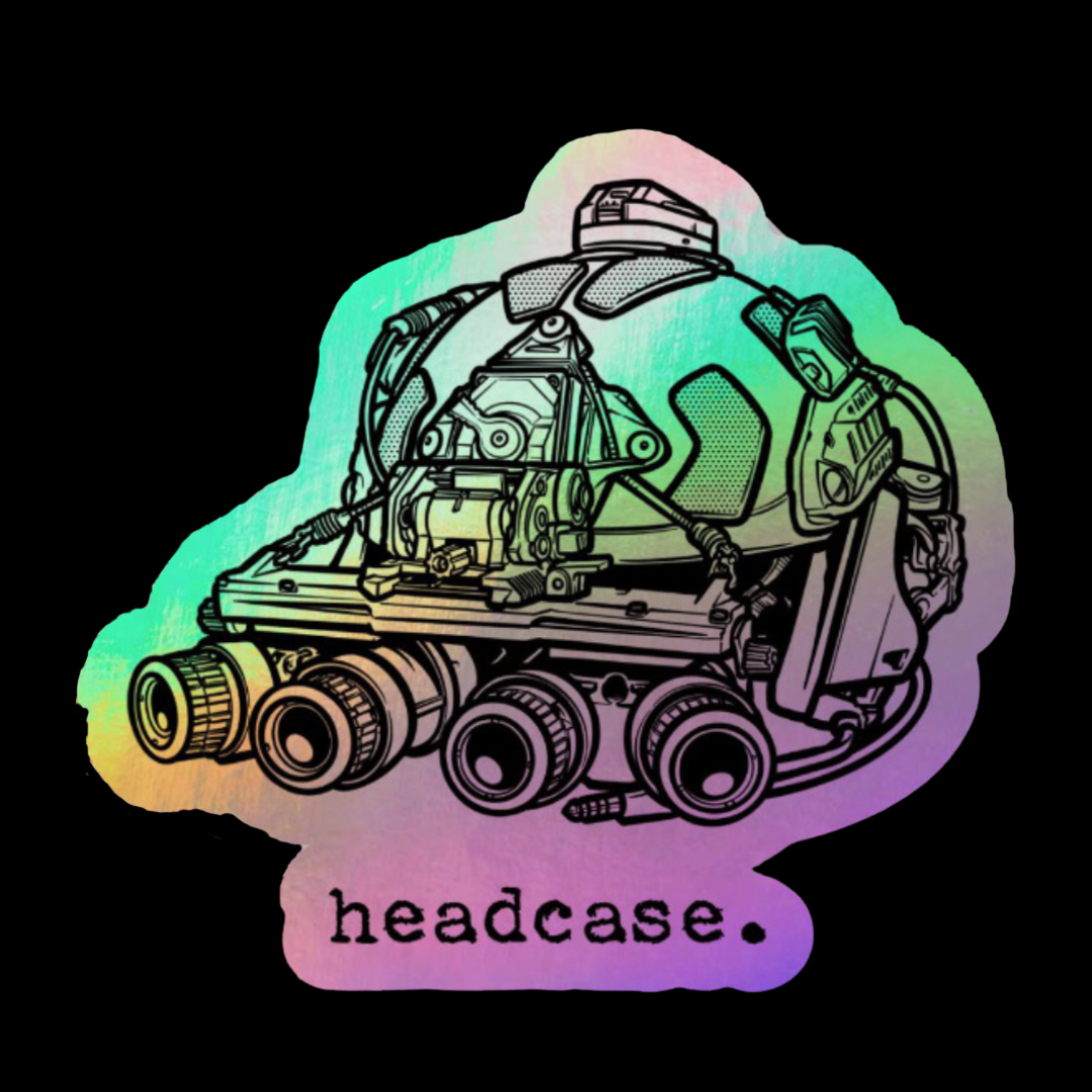 A.H. headcase. Sticker