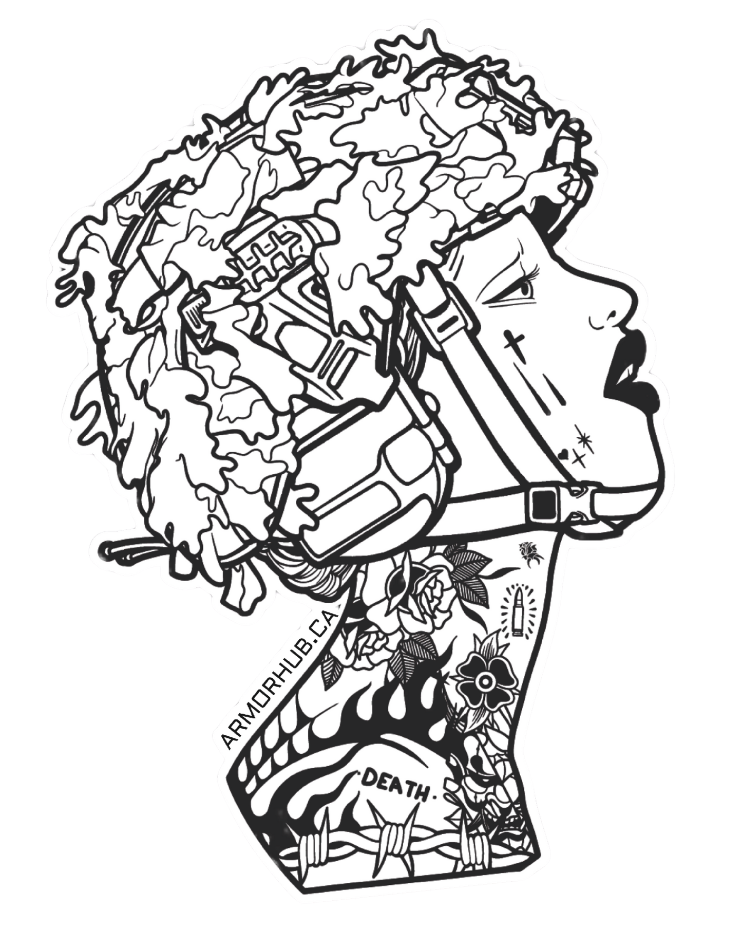 A.H. Scrim Siren Sticker