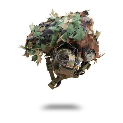 ScrimTac - High Cut Helmet Concealment Ghillie - Maple 3D Gen 4