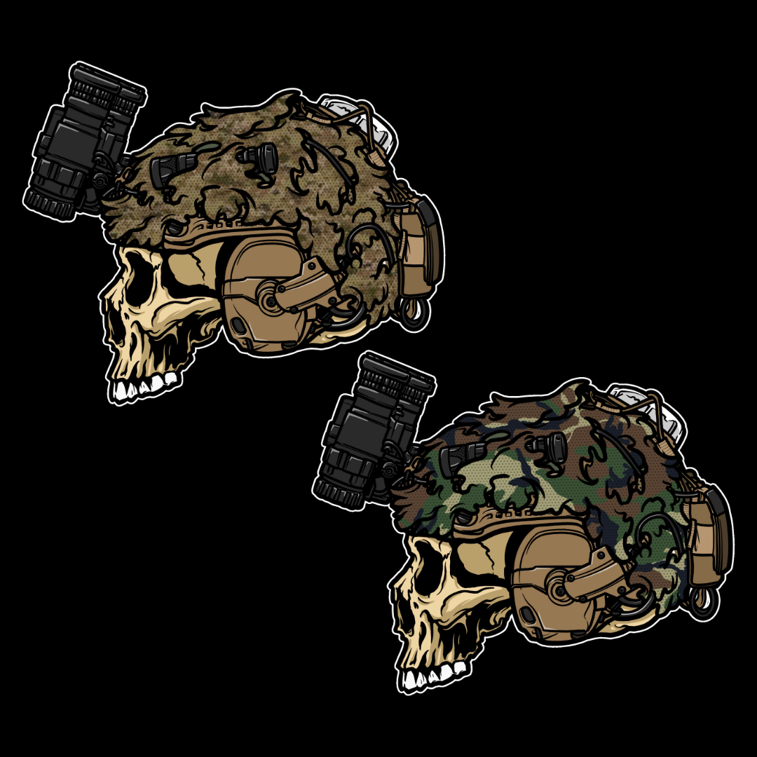 A.H. Scrim Heads Sticker