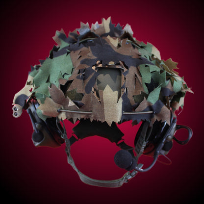 Scrim-Tac Fast Helmet Ghillie Cover - MAPLE 3D Edition GEN 2