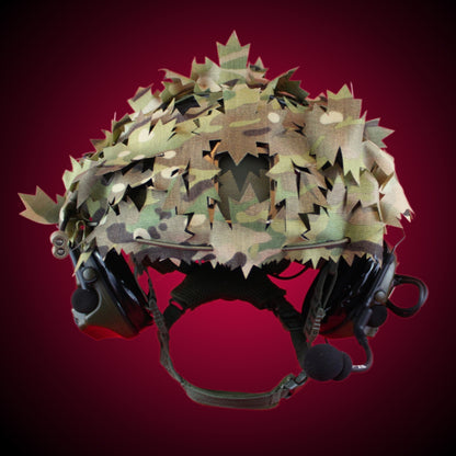 Scrim-Tac Fast Helmet Ghillie Cover - MAPLE 3D Edition GEN 2