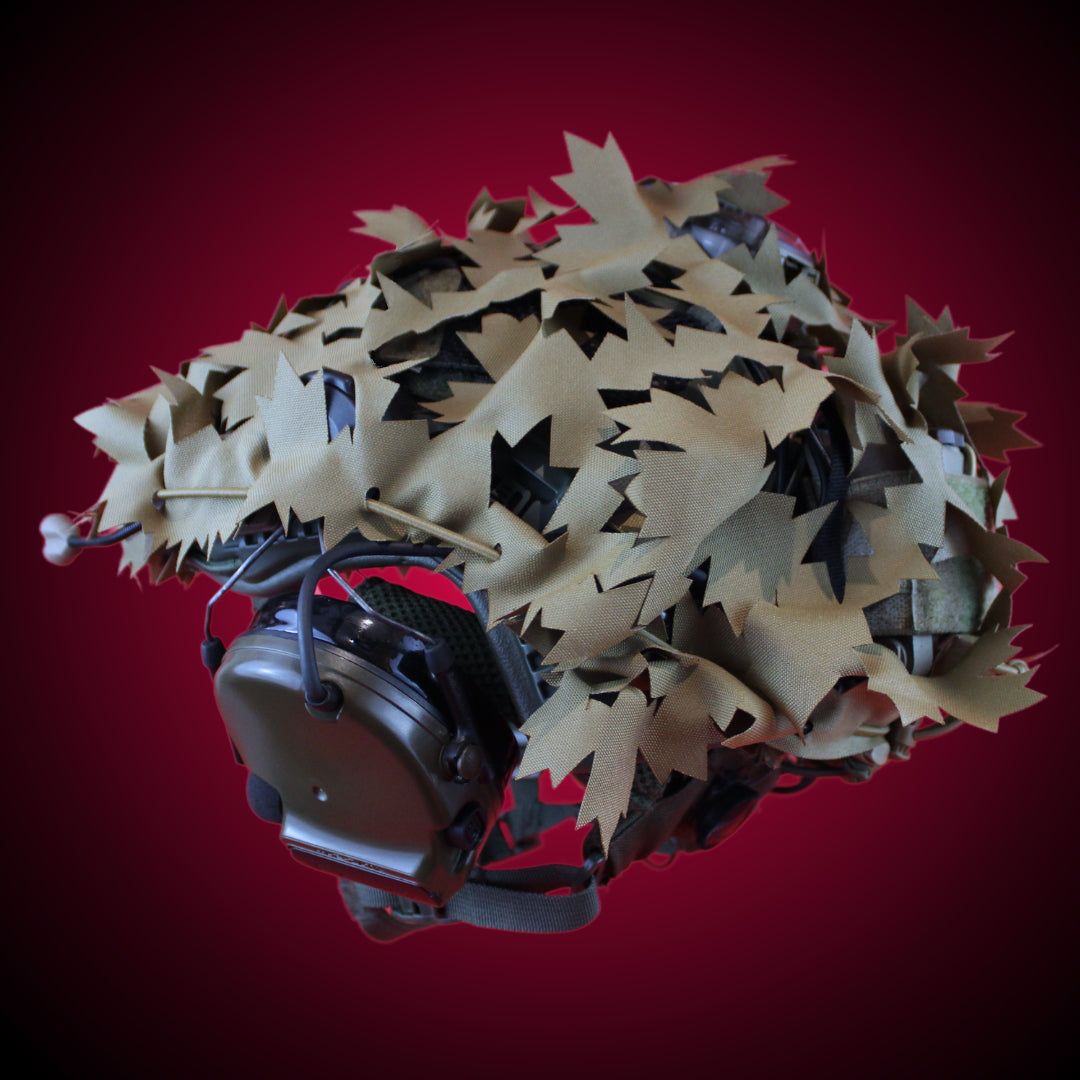 Scrim-Tac Fast Helmet Ghillie Cover - MAPLE 3D Edition GEN 2