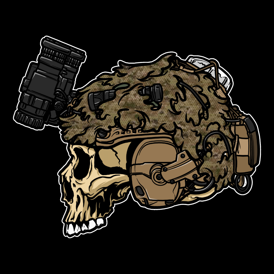 A.H. Scrim Heads Sticker