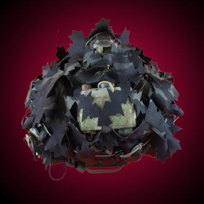 Scrim-Tac Fast Helmet Ghillie Cover - MAPLE 3D Edition GEN 2