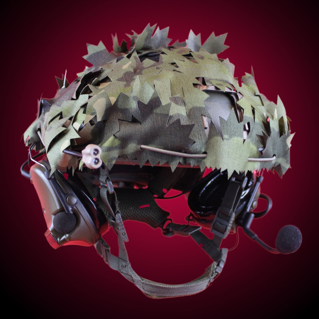 Scrim-Tac Fast Helmet Ghillie Cover - MAPLE 3D Edition GEN 2