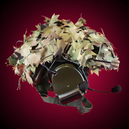 Scrim-Tac Fast Helmet Ghillie Cover - MAPLE 3D Edition GEN 2