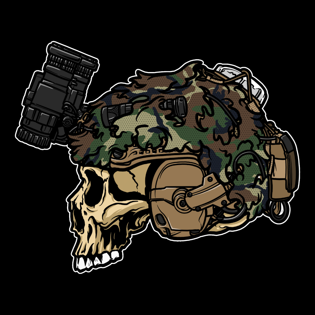 A.H. Scrim Heads Sticker