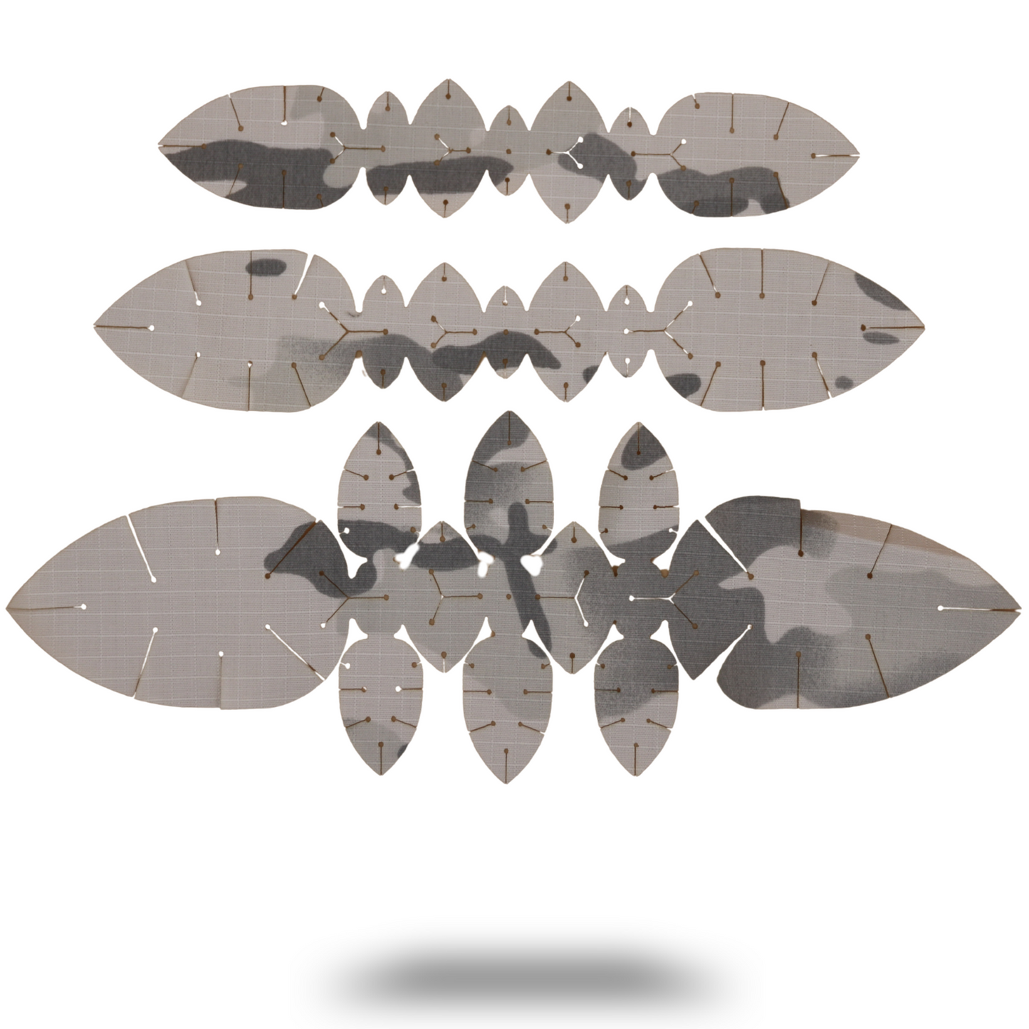 ScrimTac 3D Slitted Concealment Ties - GEN 2 Ash Edition