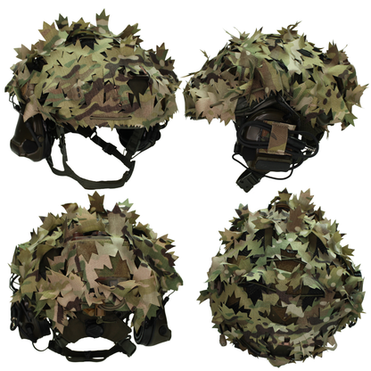 Scrim-Tac Fast Helmet Ghillie Cover - MAPLE 3D Edition GEN 2