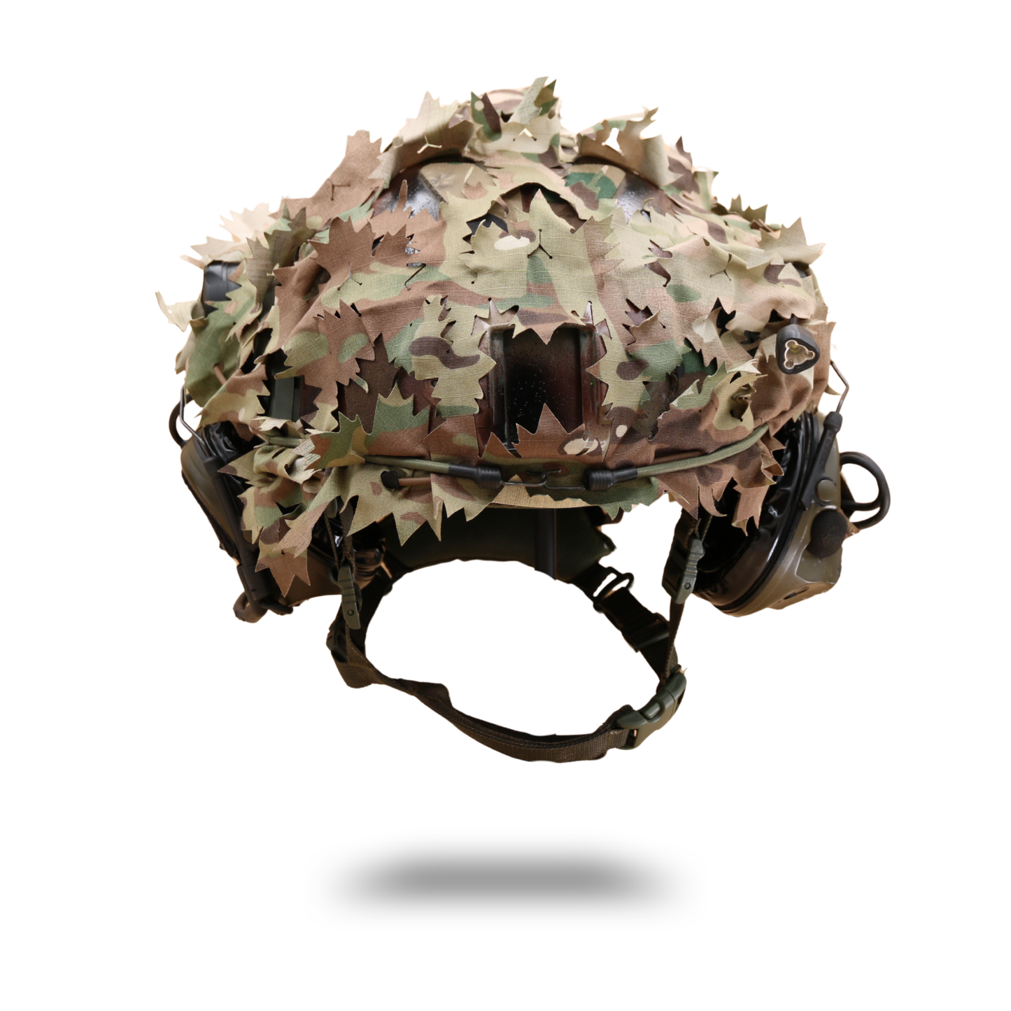 ScrimTac - High Cut Helmet Concealment Ghillie - Maple 3D Gen 4