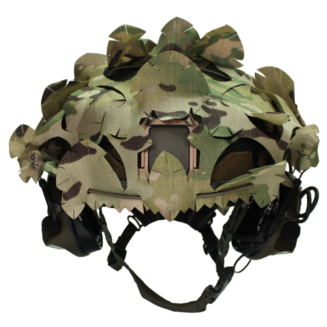 Scrim-Tac Fast Helmet Ghillie Cover - ASH 3D Edition Gen 2