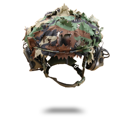 ScrimTac - High Cut Helmet Concealment Ghillie - Maple 3D Gen 4