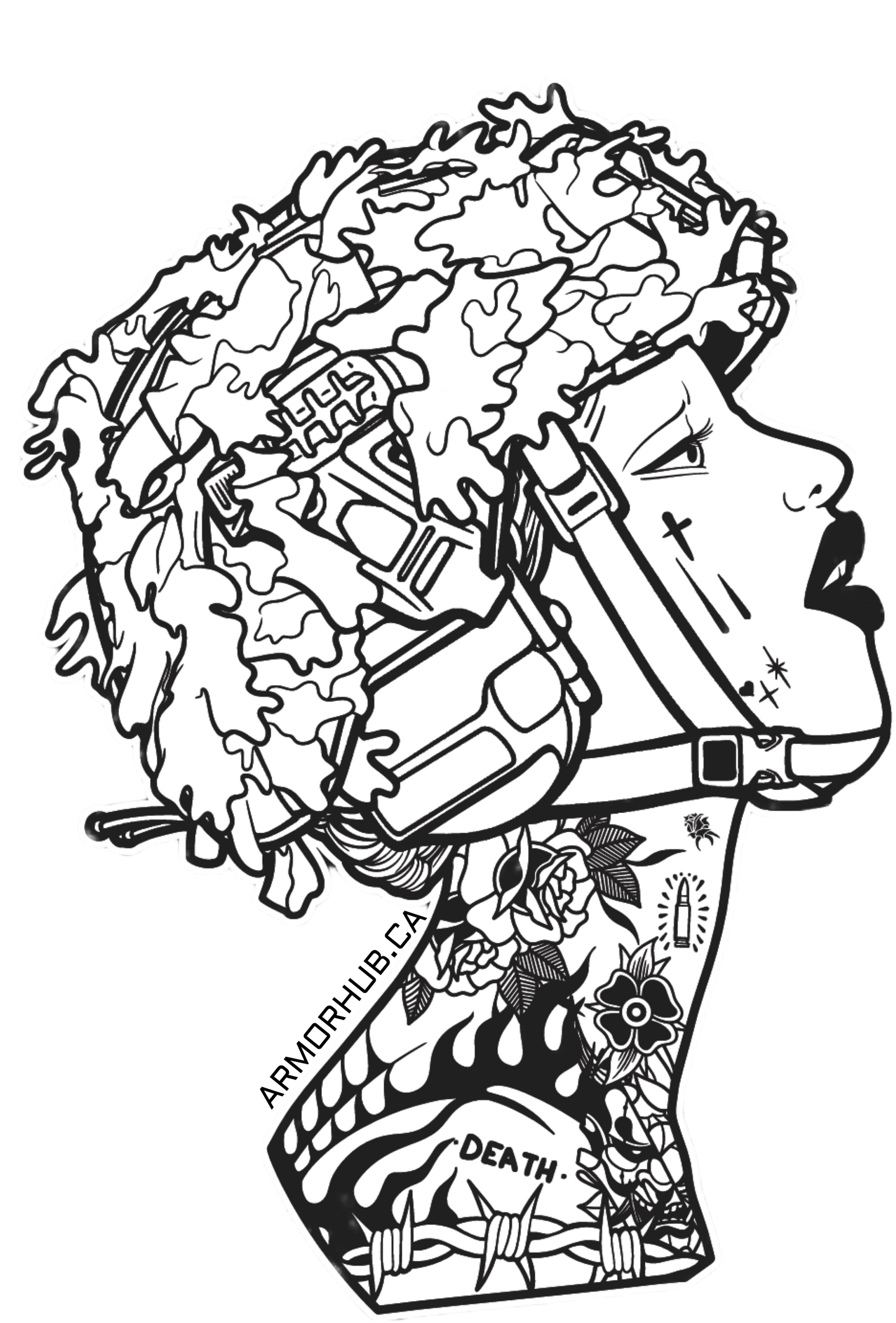 A.H. Scrim Siren Sticker