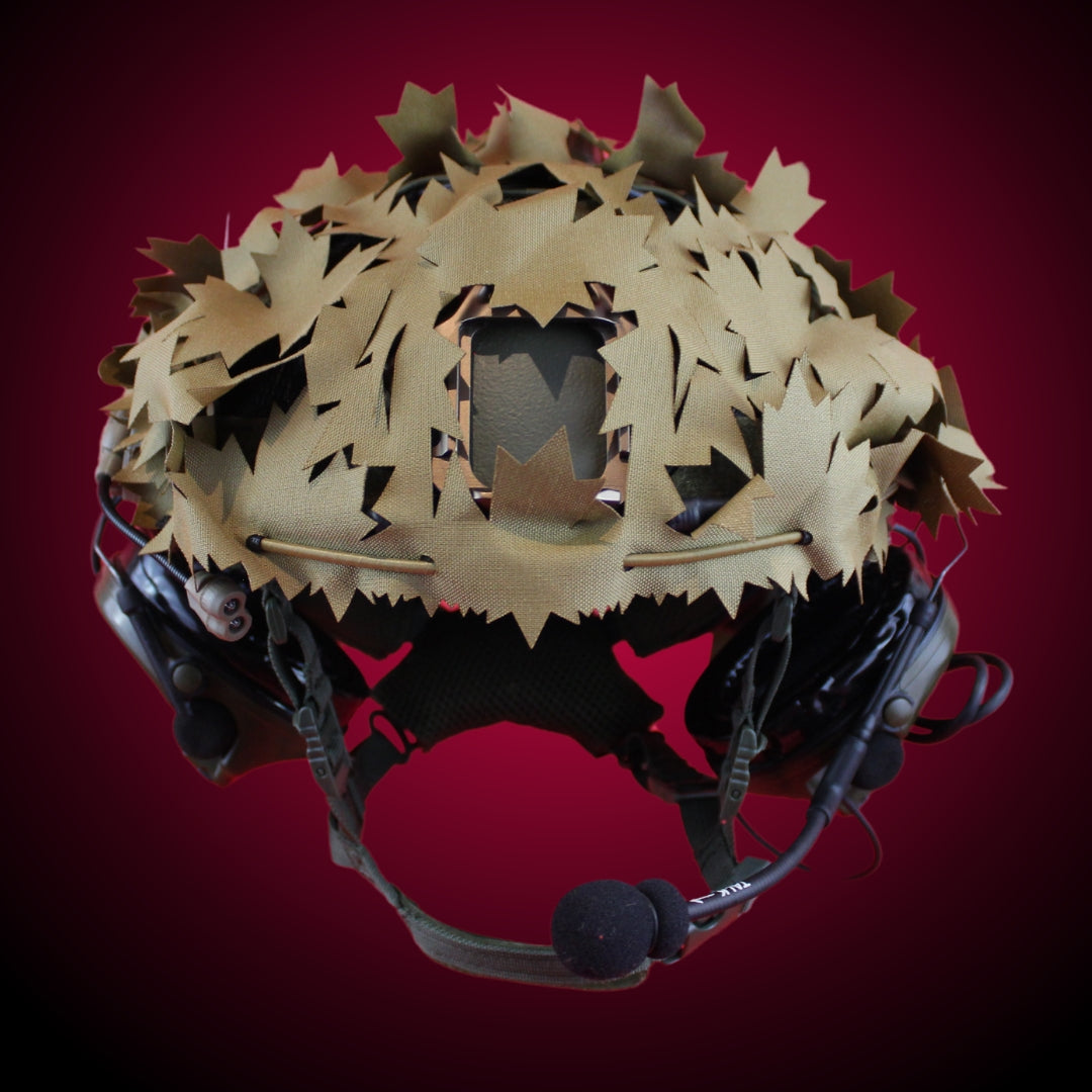 Scrim-Tac Fast Helmet Ghillie Cover - MAPLE 3D Edition GEN 2