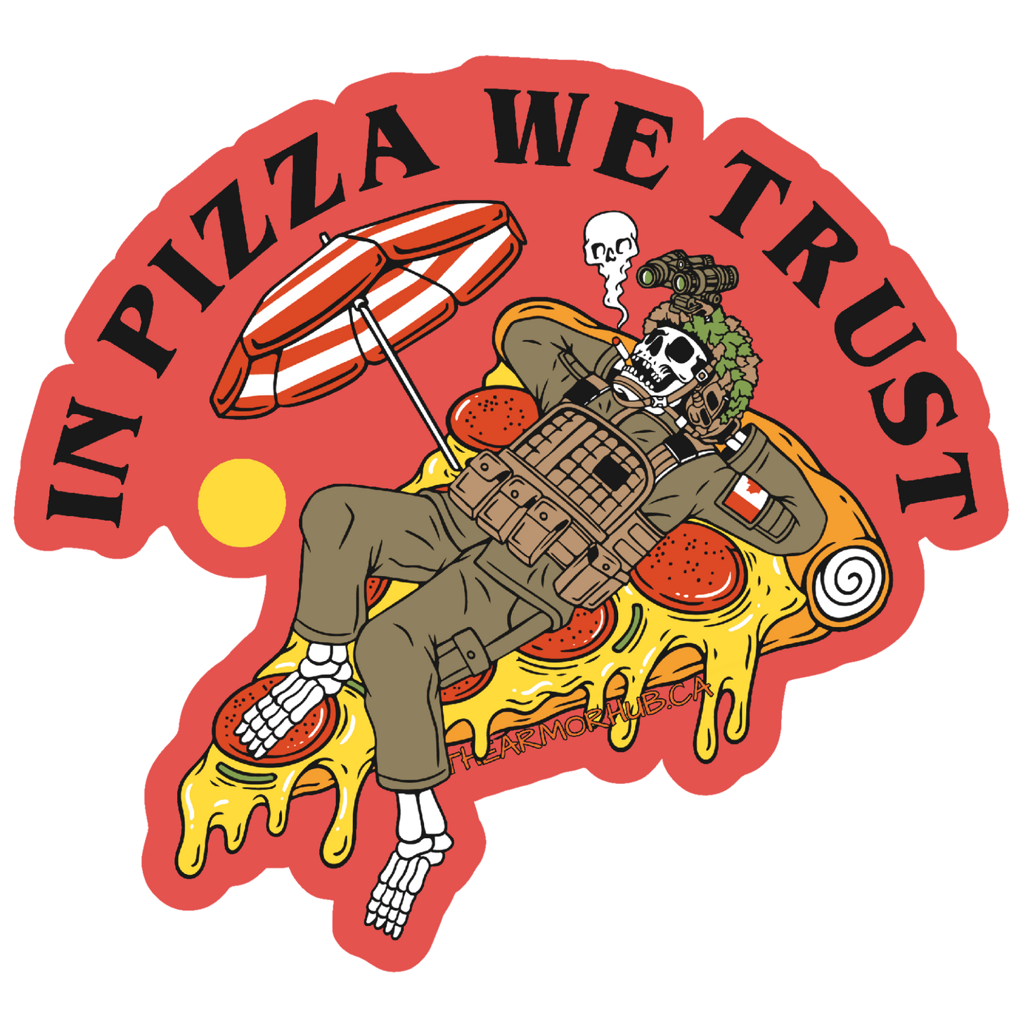 NCO In Pizza We Trust Sticker - Limited Time