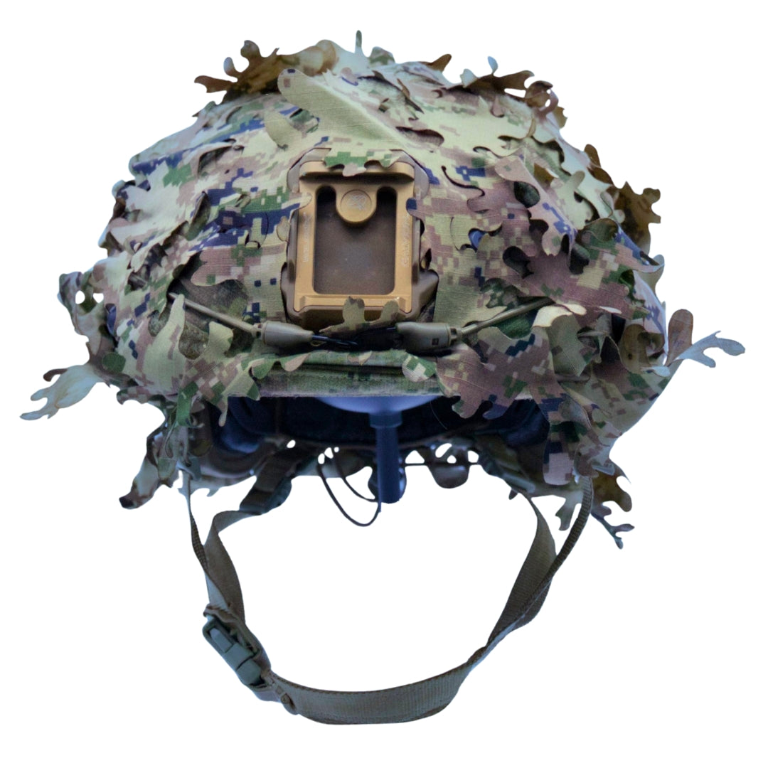 Scrim-Tac Fast Helmet Ghillie Cover - OAK 3D Edition Gen 2 WoodPat/Multipat