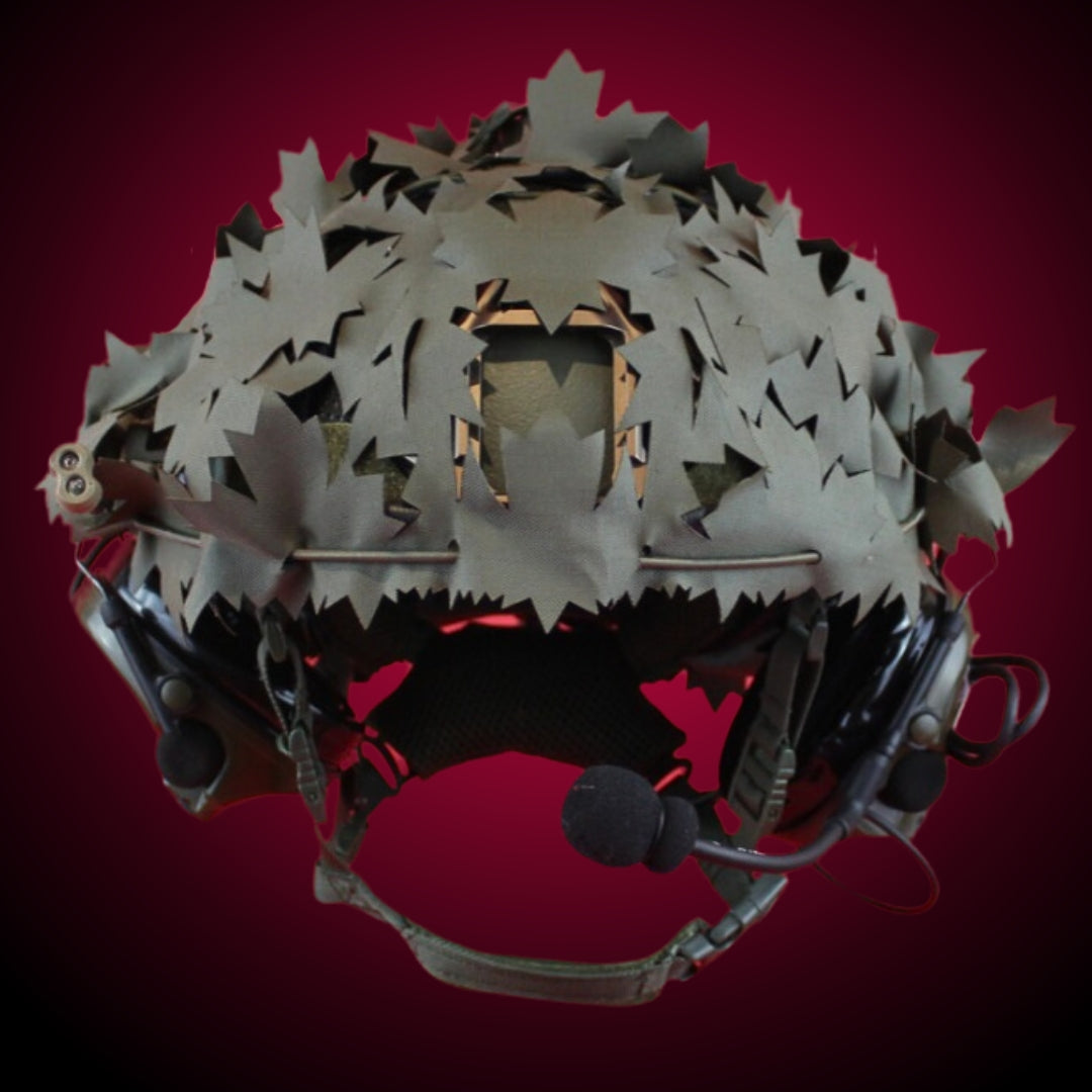 Scrim-Tac Fast Helmet Ghillie Cover - MAPLE 3D Edition GEN 2