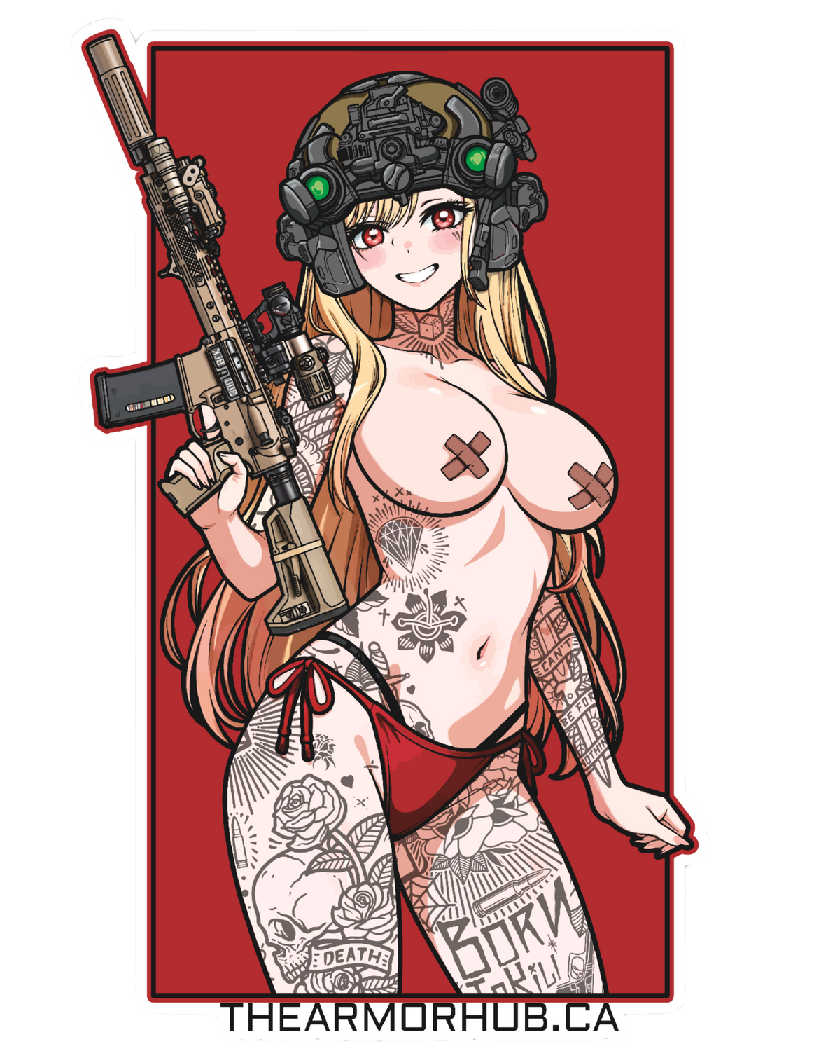 A.H. Red Flag Marin Sticker