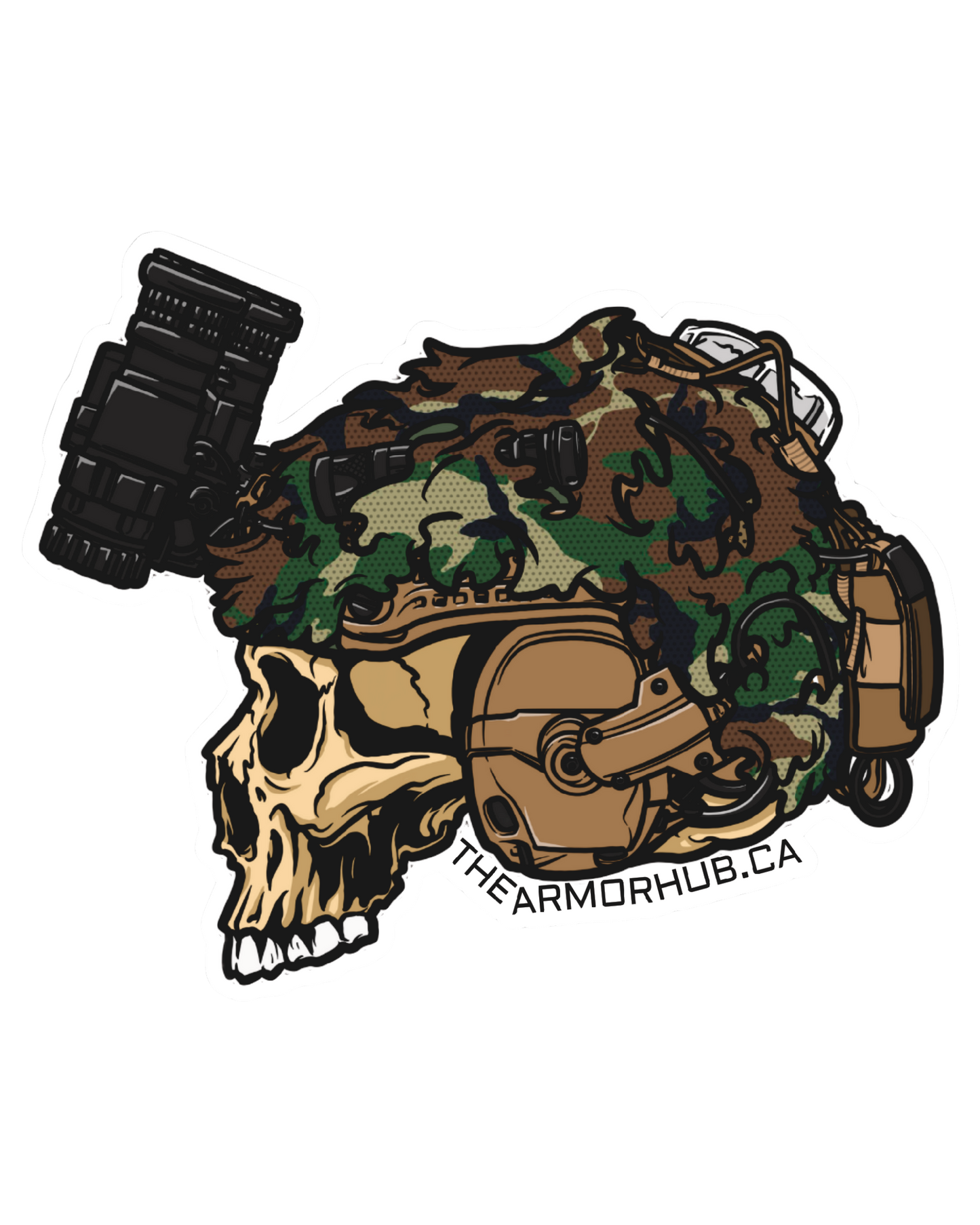 A.H. Scrim Heads M81 Woodland Sticker