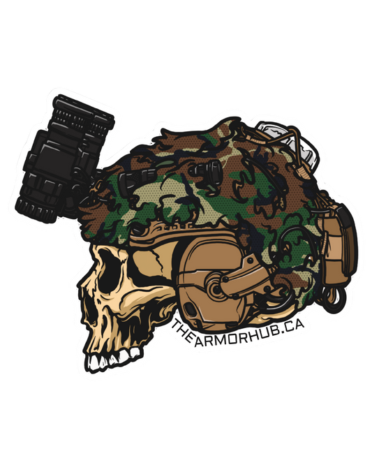 A.H. Scrim Heads M81 Woodland Sticker